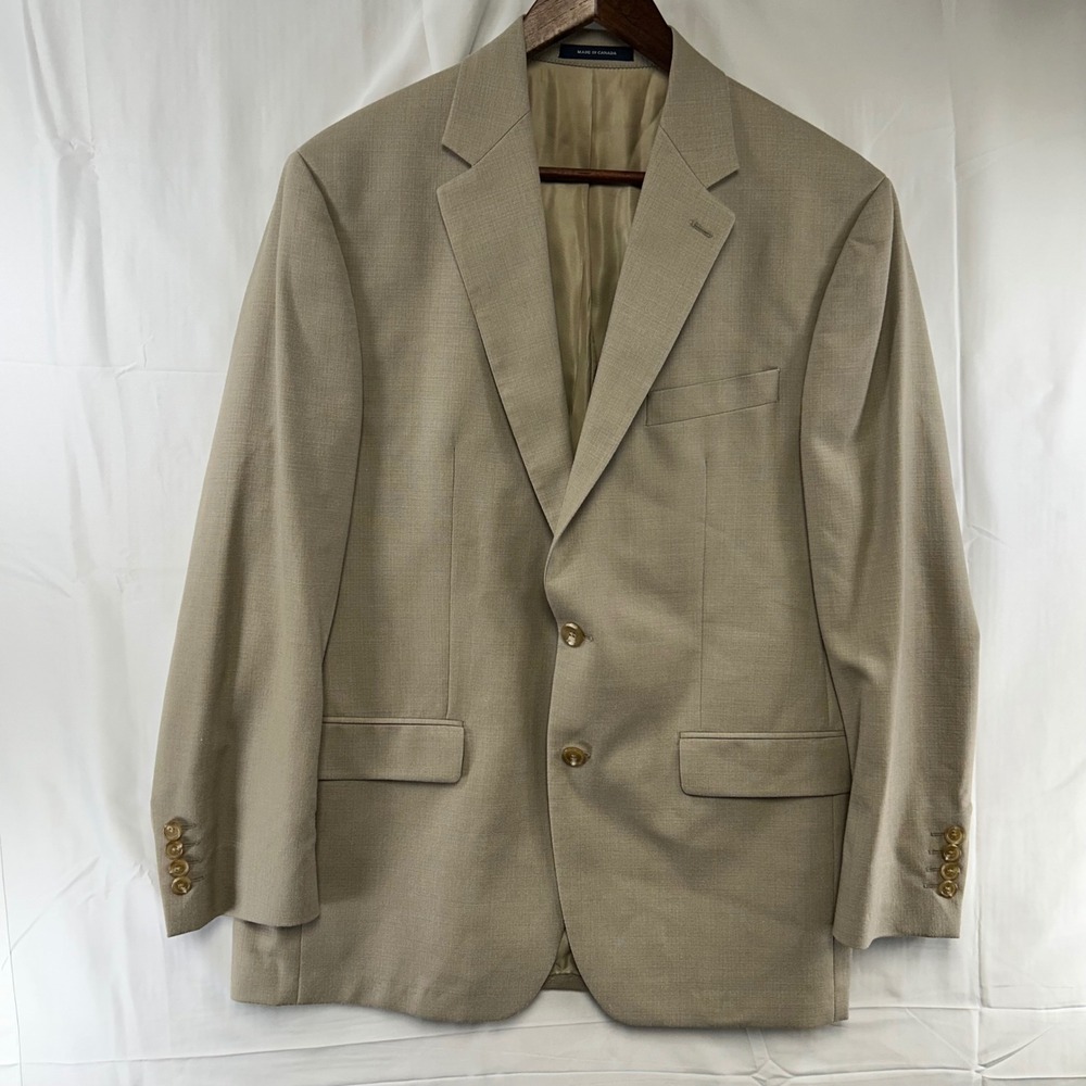 Ralph Lauren Blazer Mens 41R Tan Silk Wool Blend 2-Button Sport Coat Dillard's